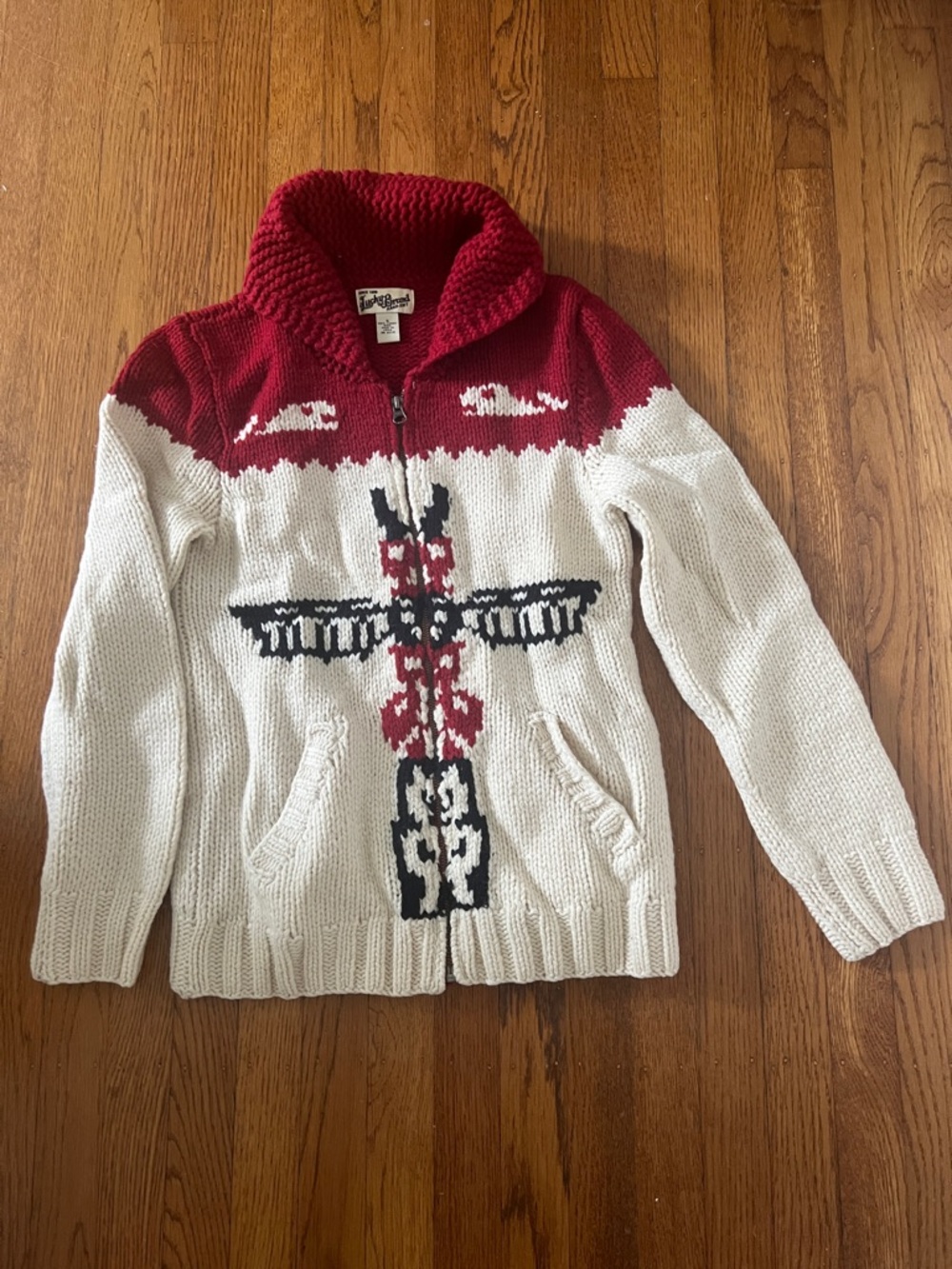 Lucky Brand knit zip up sweater